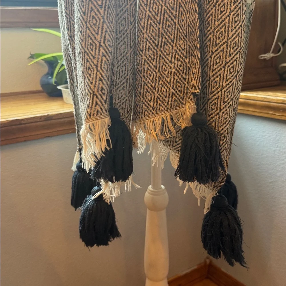 Quagga Green Label Versatile Open Front Kaftan Wrap One Size Boho Tassels